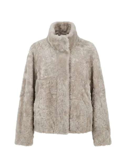 Brunello Cucinelli shearling jacket Grey MPMBP3097