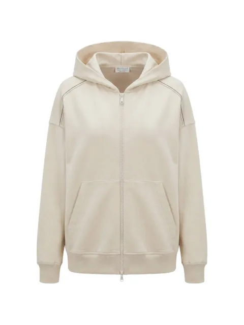 Brunello Cucinelli monili-chain hoodie Neutrals MH827FB706C9815