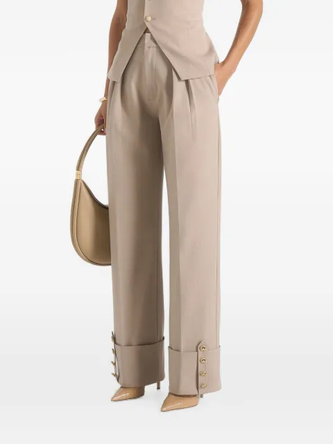 Manière De Voir Darlene turn-up detail tailored twin pleat pants Neutrals WMN4628