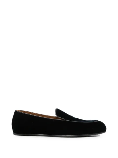 TOM FORD piped velvet loafers Blue J1658TVE009N