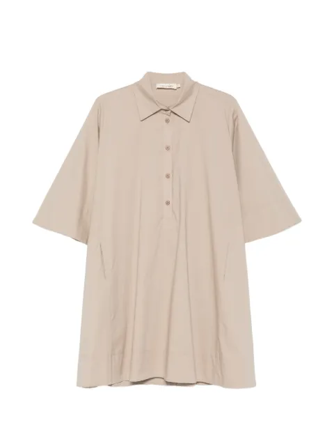 MOUTAKI button-placket mini shirt dress Neutrals 260703