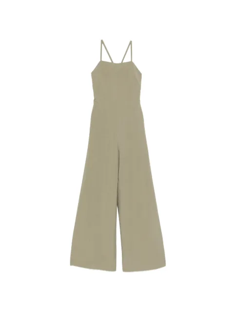 MOUTAKI cross-back wide-leg jumpsuit Green 260504