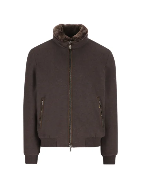 Moorer pocket zip-up jacket Brown MOUBO100097TEPA203