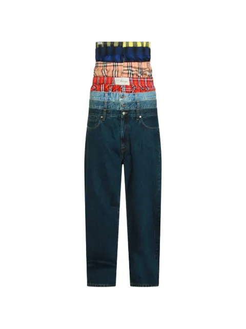 AWGE layered check-print jeans Blue AS6SMT15APT2219560
