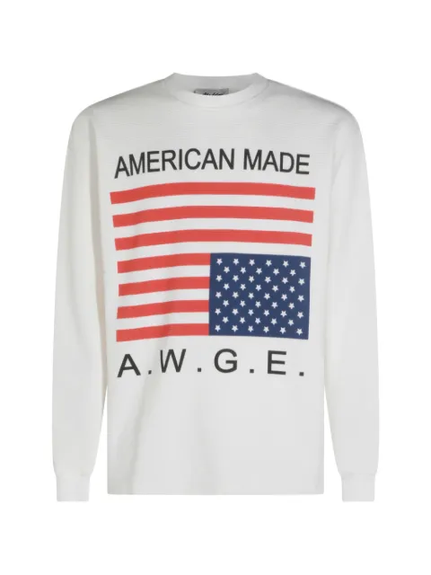 AWGE graphic-print long-sleeve T-shirt White AS6SXH06APJE589064