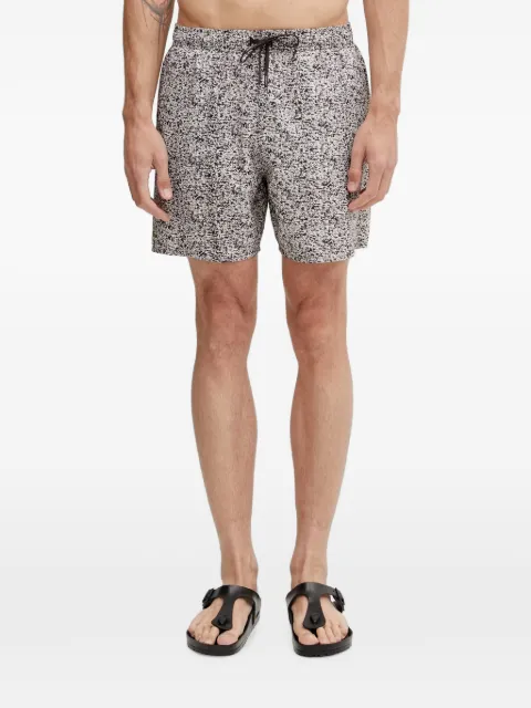 Lacoste abstract-print swim shorts White MH1842