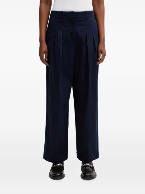 Lacoste pleated wide-leg tailored trousers Blue HF0205