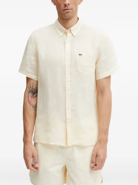 Lacoste logo-patch short-sleeve shirt Neutrals CH5699