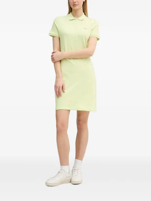 Lacoste logo-patch short-sleeve mini dress Green EF5473