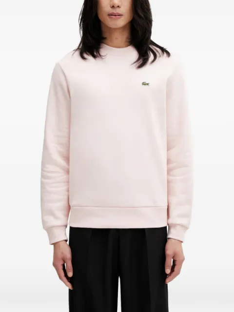 Lacoste logo-patch crew-neck sweatshirt Pink SH9608