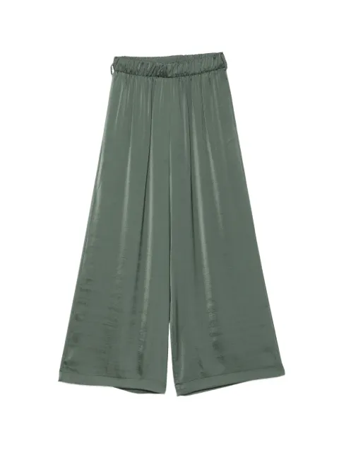 MOUTAKI belted satin-finish cropped trousers Green 260312