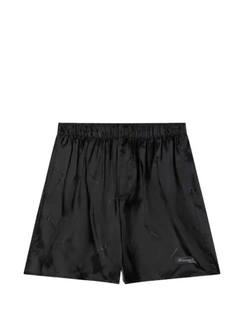HommeGirls logo-jacquard elasticated-waist boxer shorts Black HGUN035