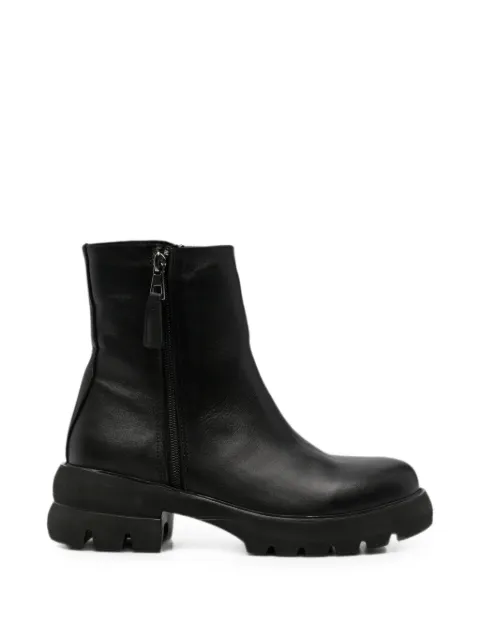 SERGIO MORETTI FIRENZE side-zip lug-sole ankle boots Black 601545734