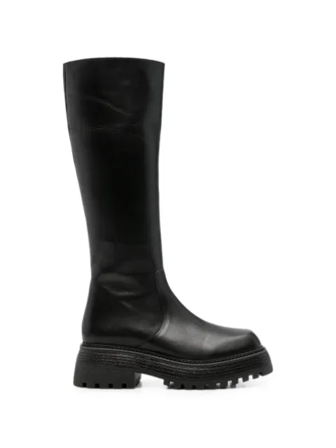 SERGIO MORETTI FIRENZE round-toe knee-high boots Black 60145396