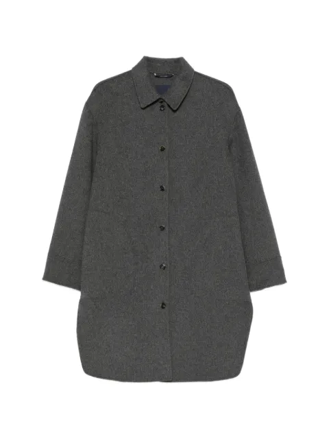 'S Max Mara long-sleeve button-fastening coat Grey 26290160116