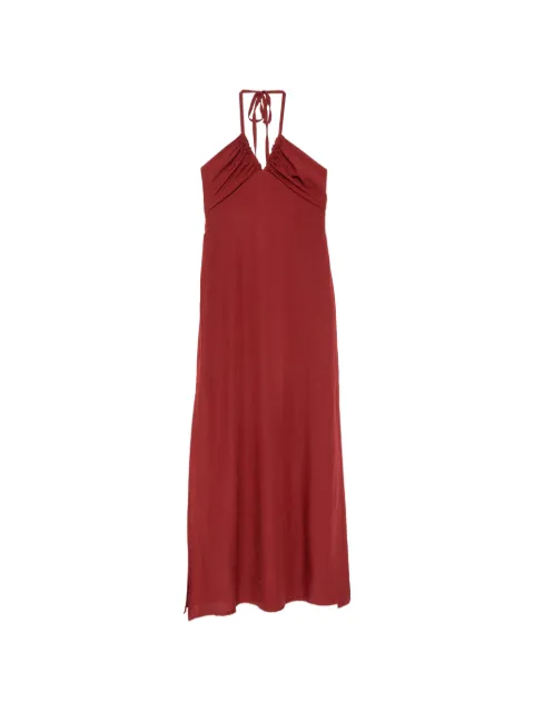 MOUTAKI halterneck maxi dress Red 260719