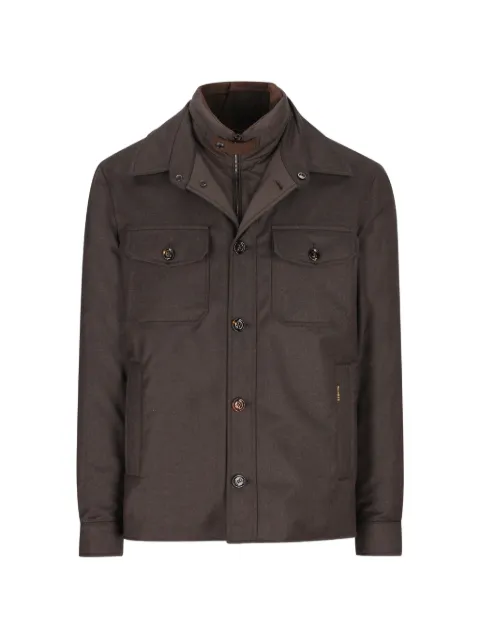 Moorer pocket button-up jacket Brown MOUGI101291
