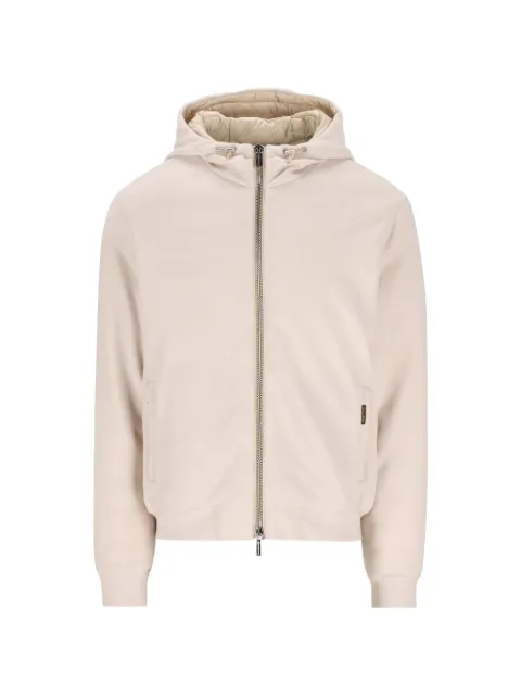 Moorer drawstring hooded jacket Neutrals MOUBO100080