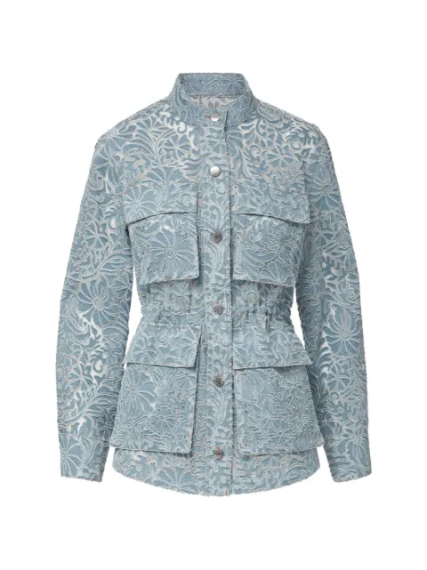 Veronica Beard Lane floral-lace jacket Blue J2605D490944LK