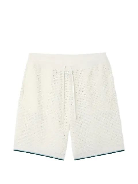 Casablanca Palm Tree open-knit deck shorts White MPF26KW142701