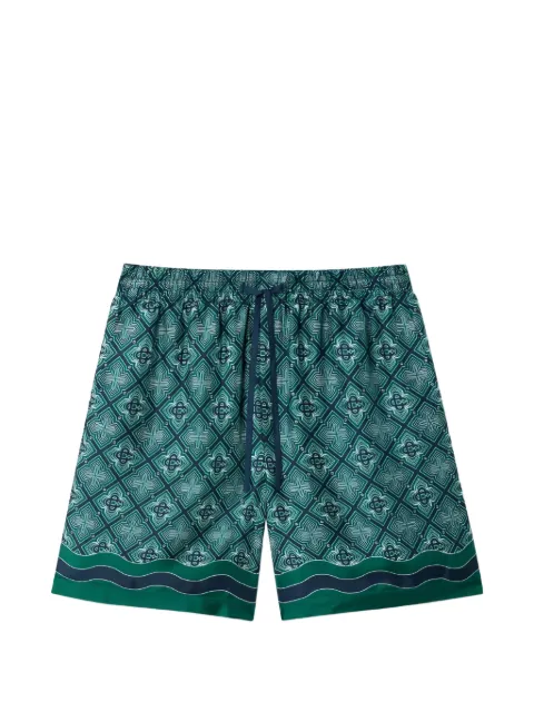 Casablanca Radiating monogram-pattern shorts Green MPF26TR39907