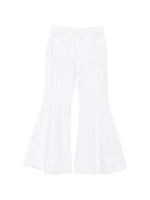 MOUTAKI flared-leg trousers White 260321