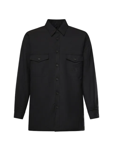 MM6 Maison Margiela logo-embroidered chest-pockets shirt Black SH0DT0045MTN193