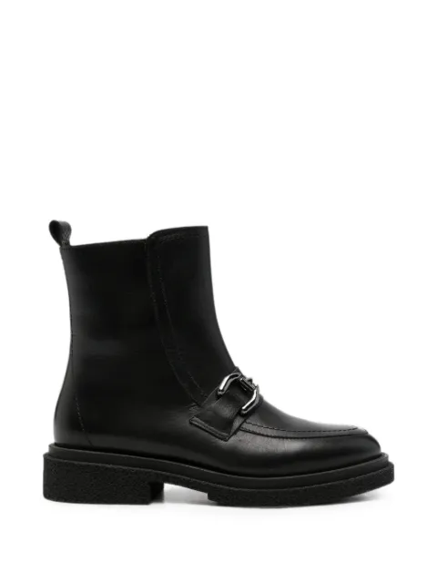 SERGIO MORETTI FIRENZE horsebit-detail leather ankle boots Black 601425200
