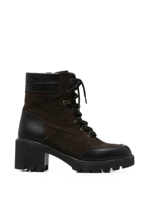 SERGIO MORETTI FIRENZE lace-up panelled ankle boots Brown 601545715