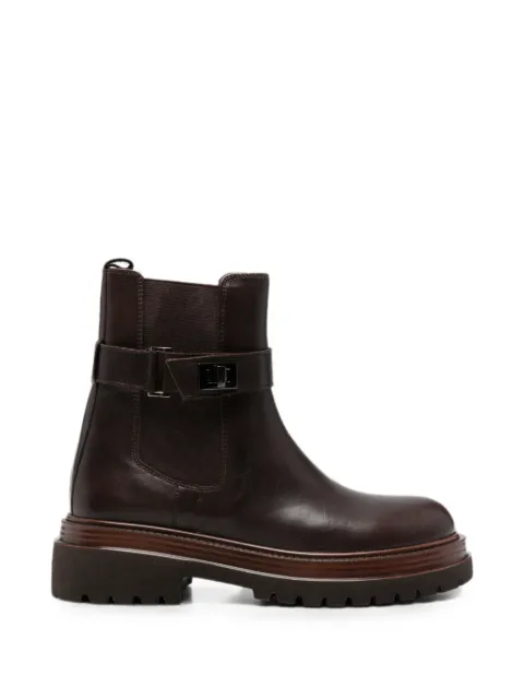SERGIO MORETTI FIRENZE buckle-strap Chelsea boots Brown 657825213