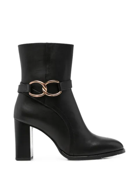 SERGIO MORETTI FIRENZE leather ankle boots Black 601425203