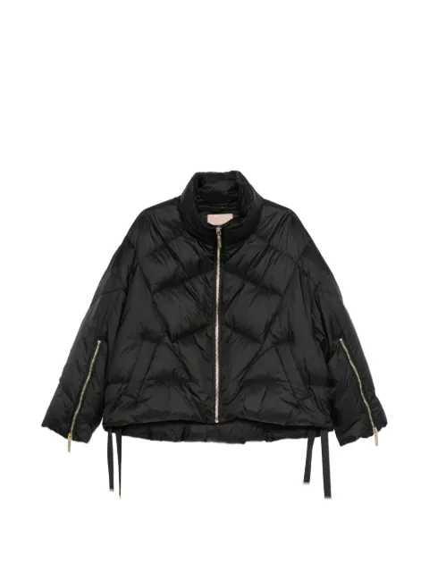 TWINSET quilted zip-sleeve puffer jacket Black 262TT2620