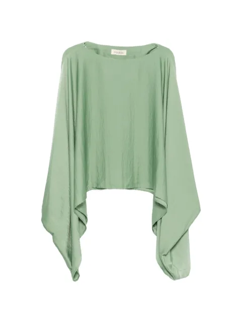 MOUTAKI boat-neck cape-style blouse Green 260171