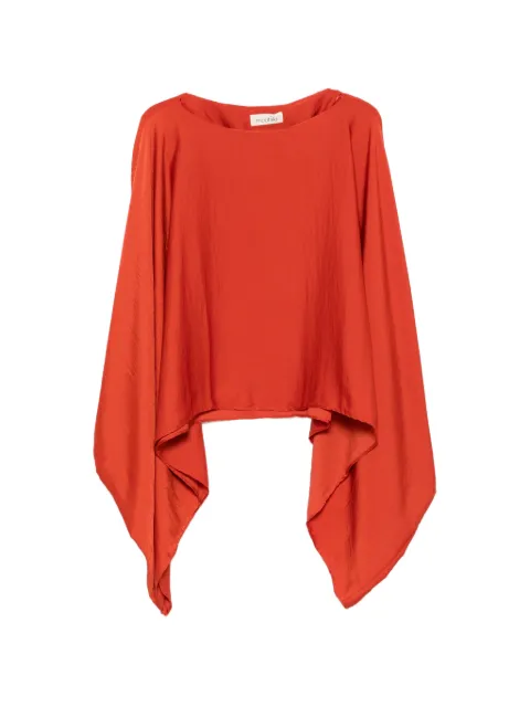MOUTAKI cape-style boat-neck blouse Red 260171
