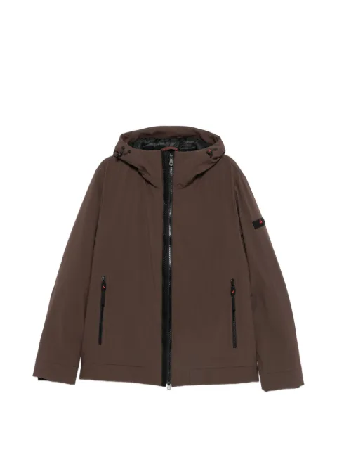 Peuterey Loge hooded zip-up jacket Brown PEU599501192057