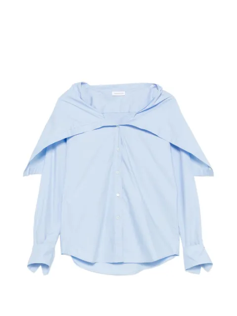 7 For All Mankind cape-panel long-sleeve shirt Blue 7NFN0H721I3