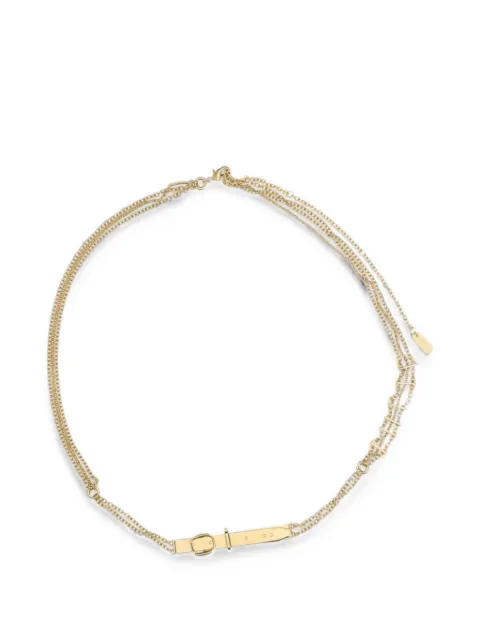 Chloé logo-lettering buckle-detail belt Gold CH26ABJ02CB7