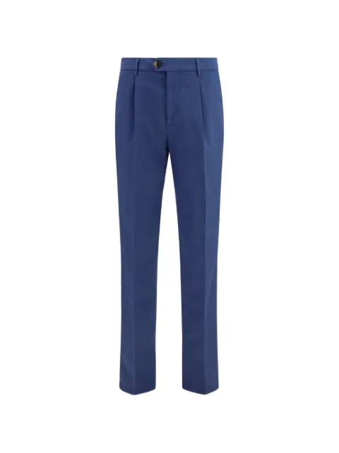 Brunello Cucinelli pleated garment-dyed trousers Blue M289LE1450C6049