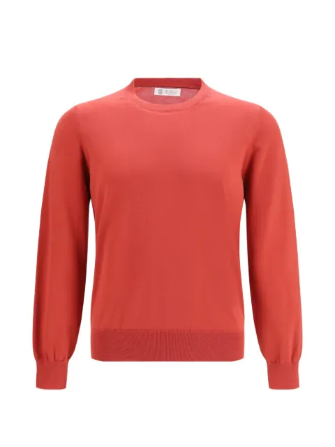 Brunello Cucinelli crew-neck long-sleeve sweatshirt Red M2900100CPP07