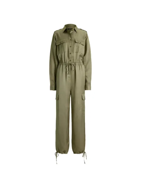 Lauren Ralph Lauren shantung cargo jumpsuit Green 200P13672