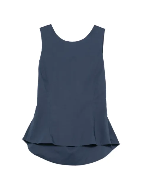 MOUTAKI bow-detail peplum blouse Blue 260133