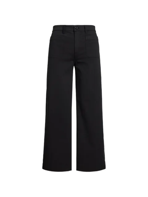 Lauren Ralph Lauren stretch-cotton wide-leg trousers Black 200973689