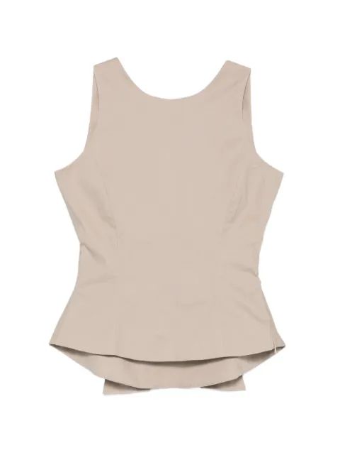 MOUTAKI bow-detail peplum blouse Neutrals 260133