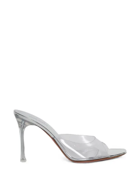 Amina Muaddi Alexa heeled sandals White SL001095P001TR001