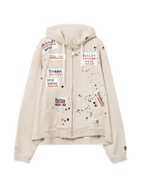 Maison MIHARA YASUHIRO zip-up hoodie White A16PK551
