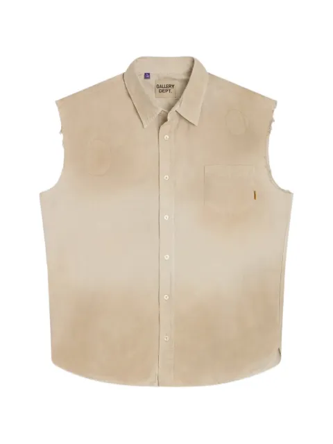 GALLERY DEPT. Marley sleeveless shirt Neutrals TOP024DWHT