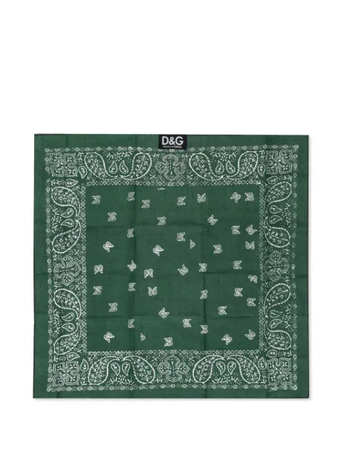 Dolce & Gabbana paisley-print square scarf Green DG0957510117706