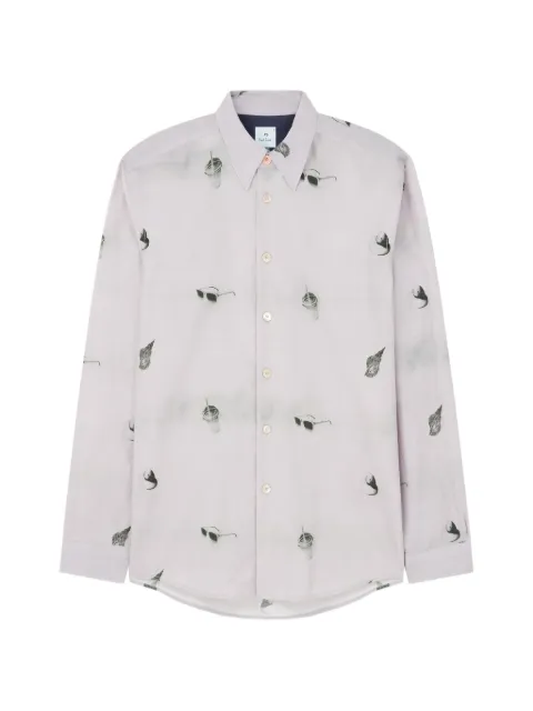 Paul Smith graphic-print long-sleeve shirt Purple M2R765XV22654