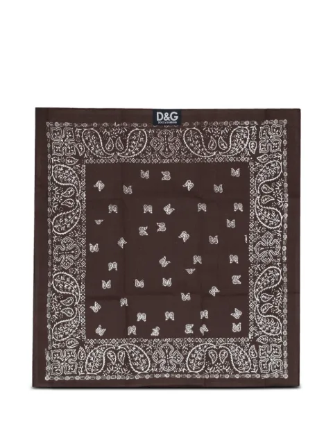 Dolce & Gabbana paisley-print square scarf Brown DG0957510117706