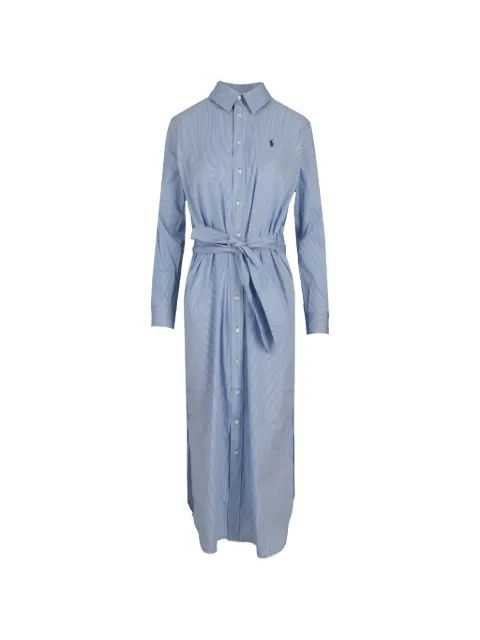 Polo Ralph Lauren vertical-stripe belted shirt dress Blue 211A96362001